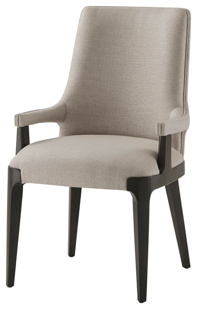 Modern Upholstered Dining Armchair   Midcentury   Dining Chairs   by English Georgian America  Houzz