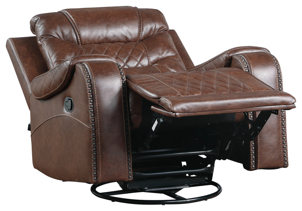 Greenway Manual Reclining Sofa Collection   Transitional   Recliner Chairs   by Lexicon Home  Houzz