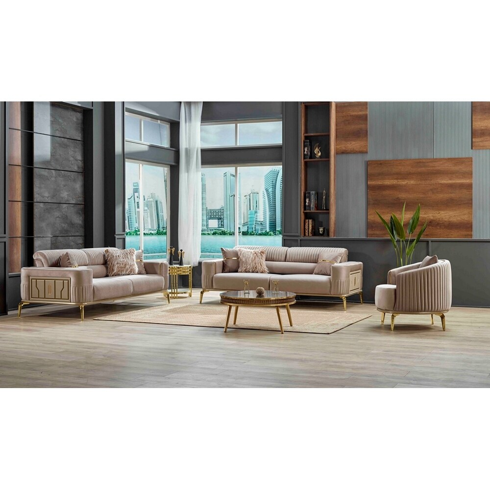 Ares 3 Pieces Living Room Set 2 Sofa 1 Chair