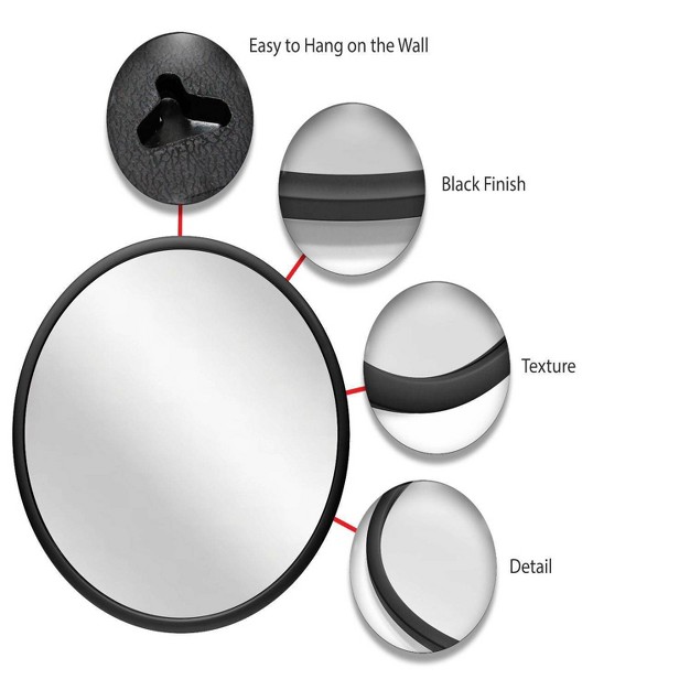 Nera Wall Mirror Black Infinity Instruments