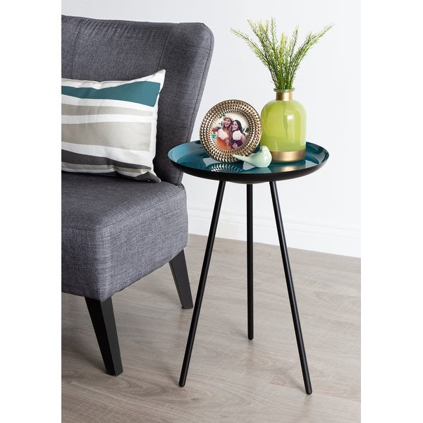 Kate and Laurel Laranya Round Metal Side Table - 15x15x22.5