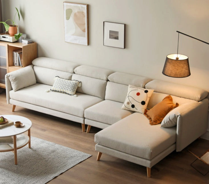 North American Oak Scandinavian Fabric Corner Sofa   Midcentury   Sectional Sofas   by GVAwood  Houzz