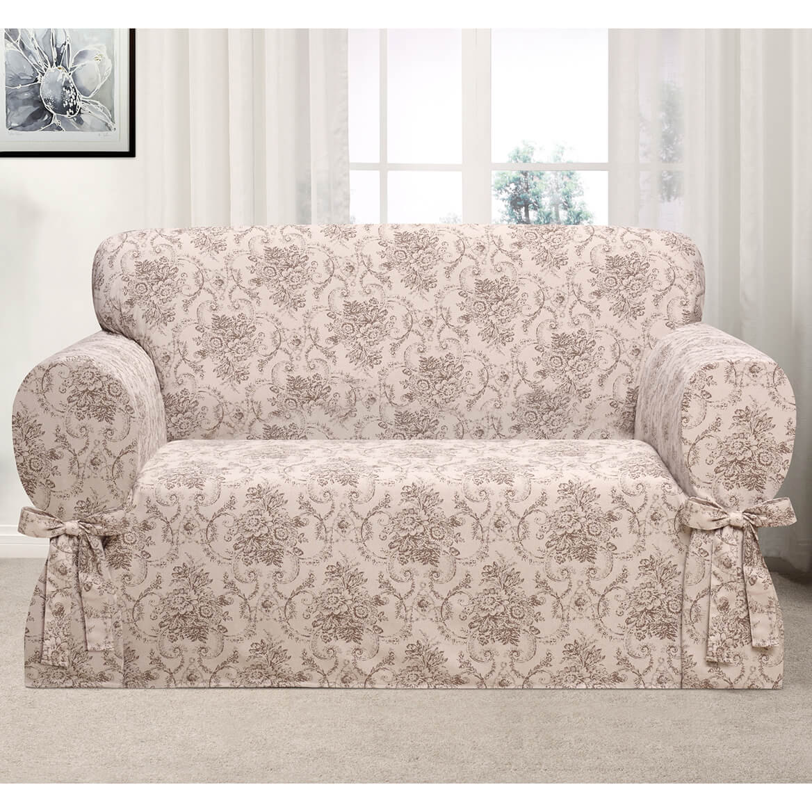 Kathy Ireland Chateau Loveseat Taupe