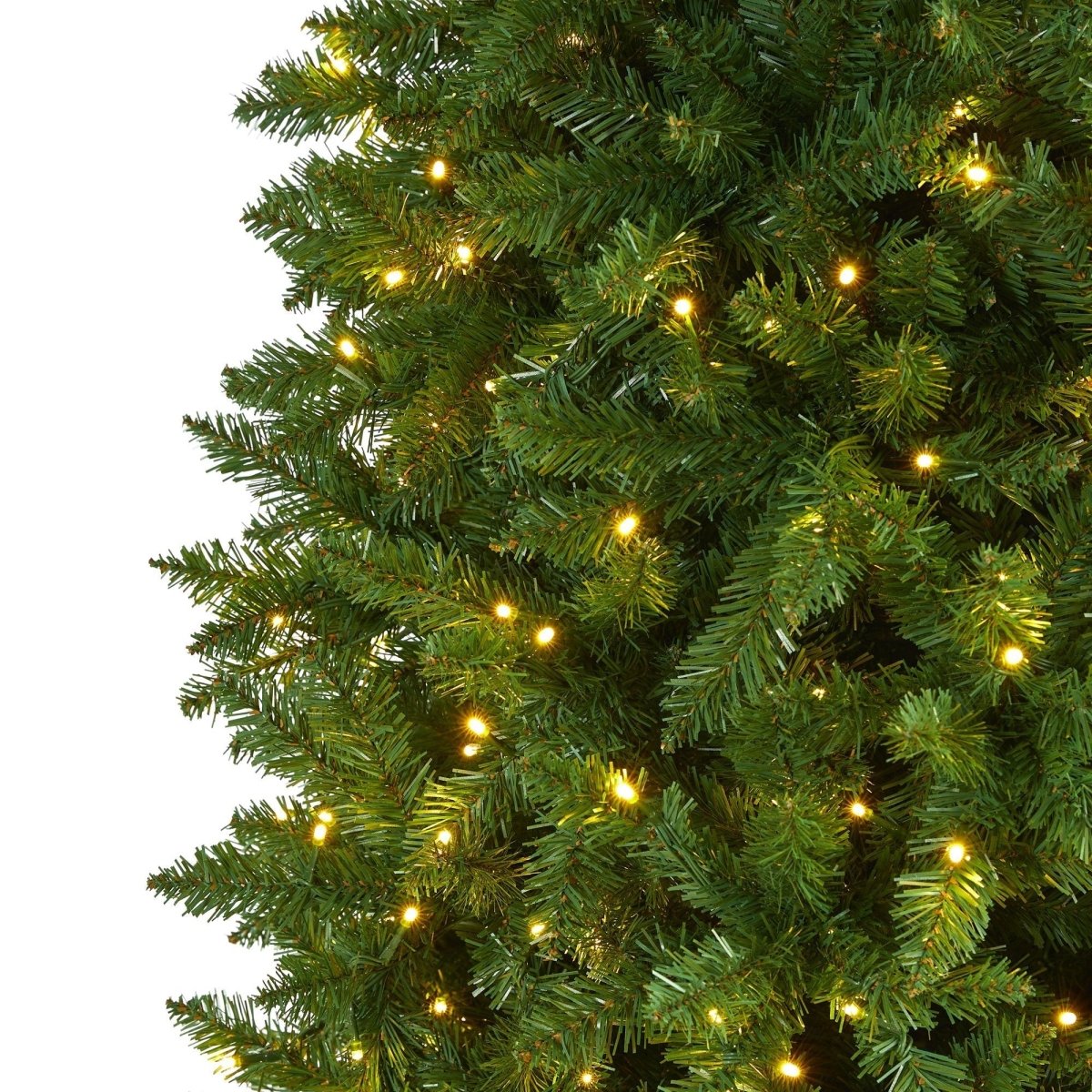 10’ Slim Pine Artificial Christmas Tree with 800 Clear LED Lights