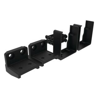 Barrette Outdoor Living VersaRail Matte Black Aluminum Triple Rail Bracket Kit 73050444