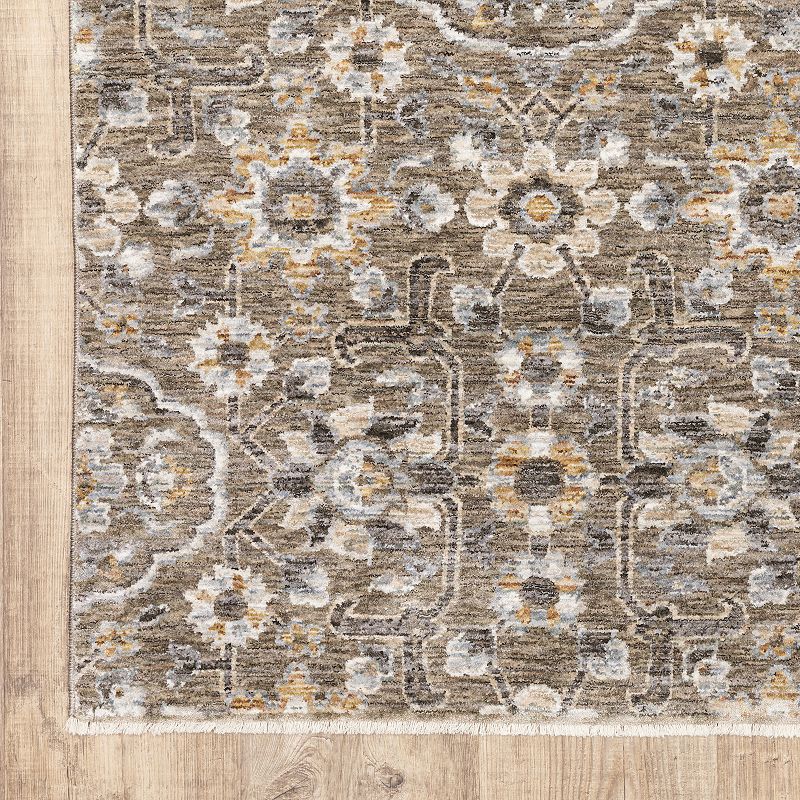 StyleHaven Mascotte Borderless Floral Traditional Fringed Area Rug