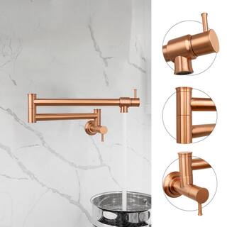 Akicon Wall Mount Pot Filler Faucet in Copper AK98266-C