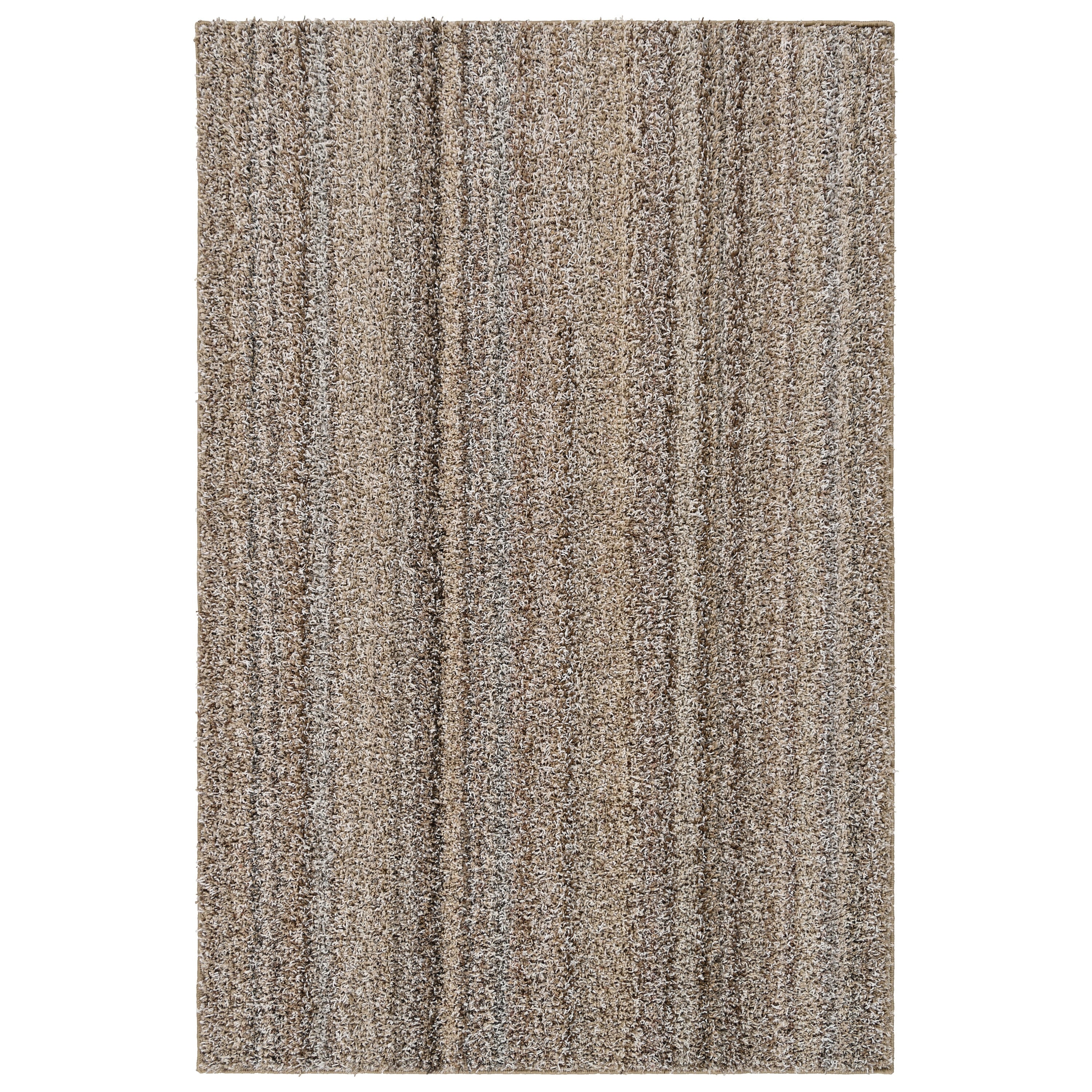 Garland Rug Striped Shag 6 ft. x 9 ft. Earth Tones Area Rug (Color and Design May Vary)