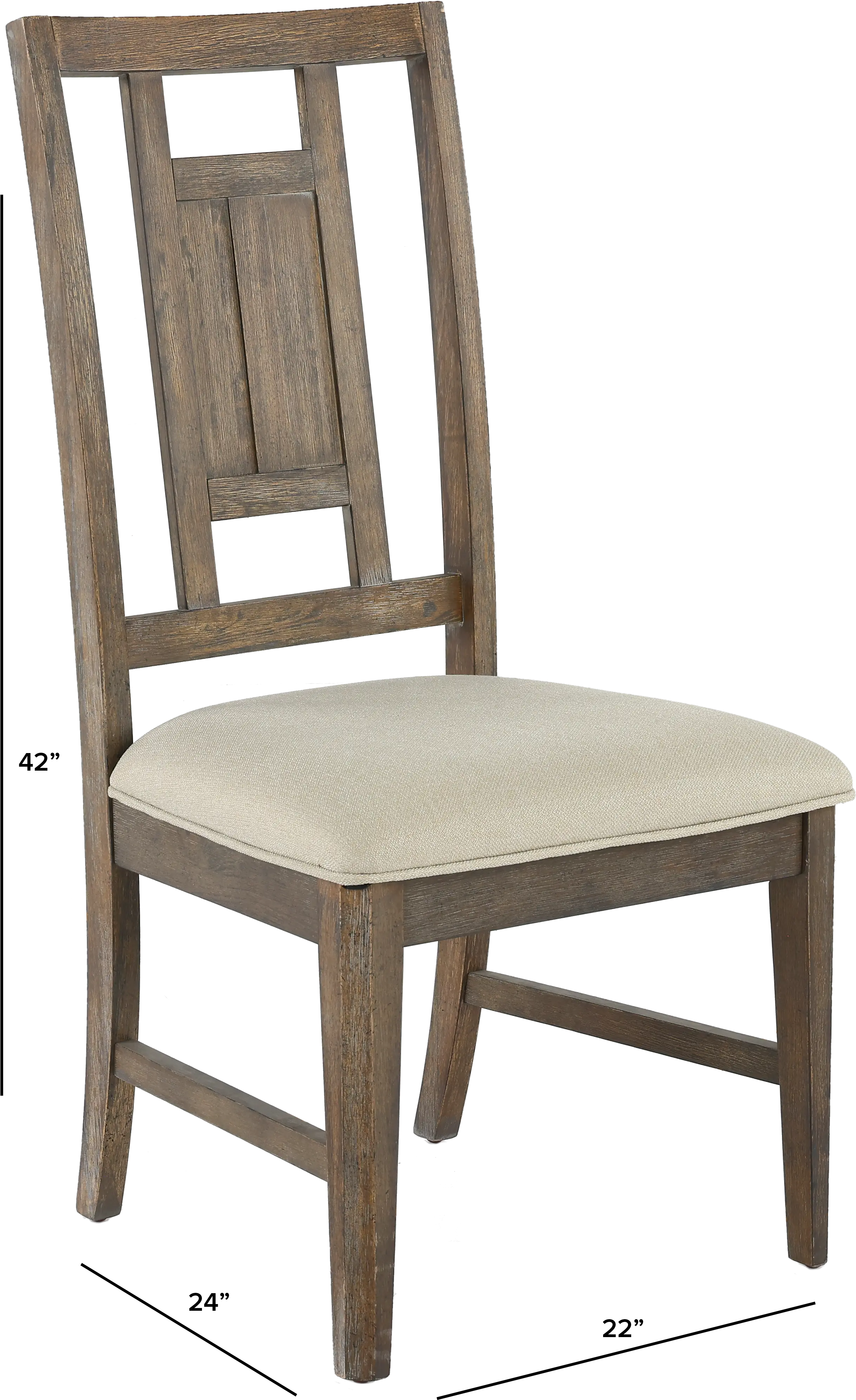 Artisan Prairie Gray Lattice Back Dining Room Chair