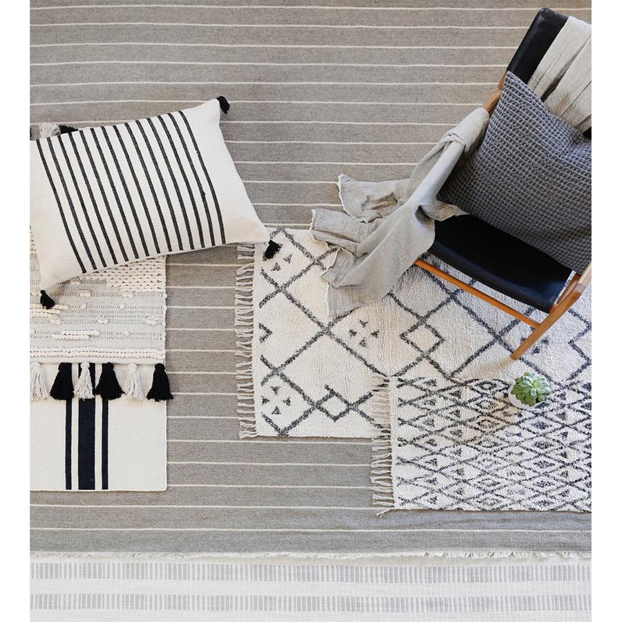 Warby Handwoven Rug in Light Grey