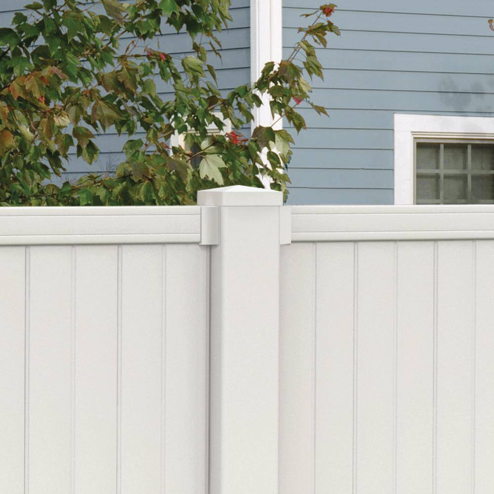 Veranda White Vinyl Fence Adjustable Bracket Kit (2-Pack) 281270