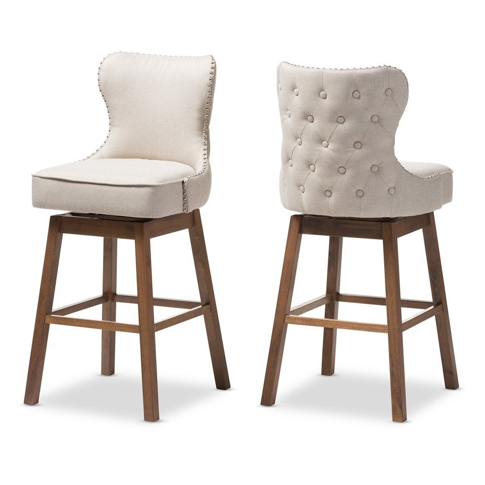 Gradisca Upholstered Swivel Bar Stool - Set of 2