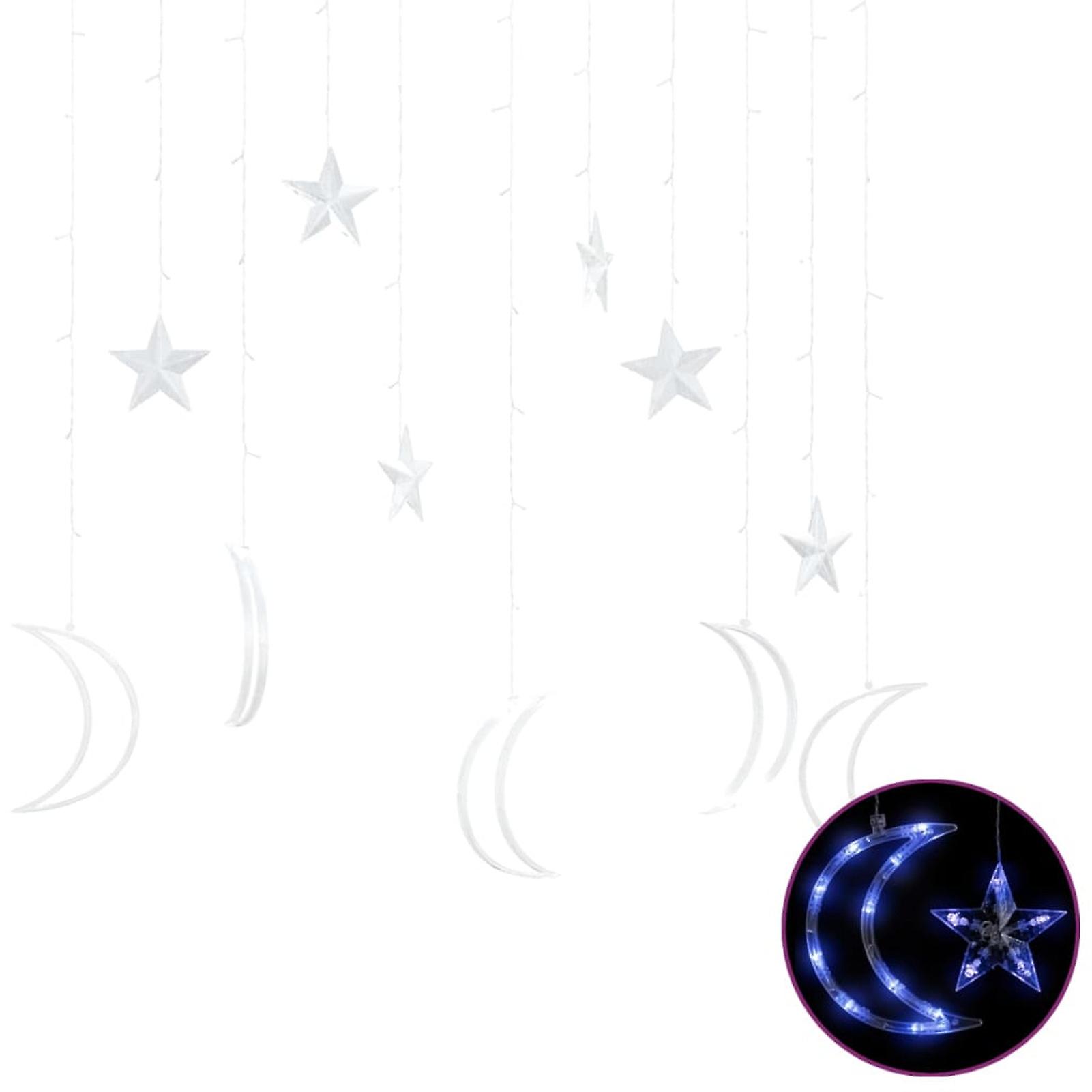 Star And Moon Fairy Lights With Remote Control 138 Leds No.360222