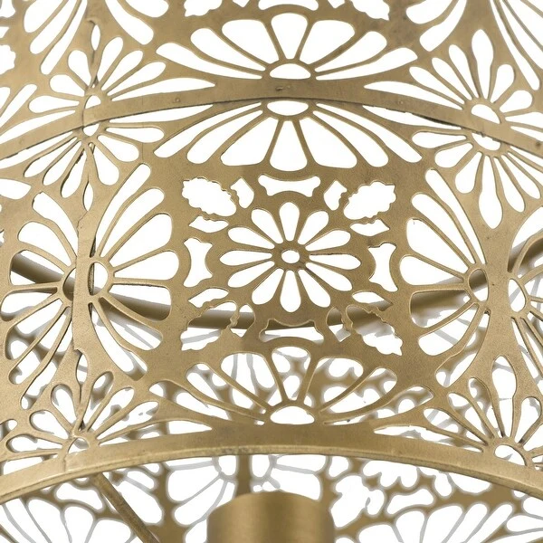 Modern Gold Lattice Iron Square Shade Table Lamp