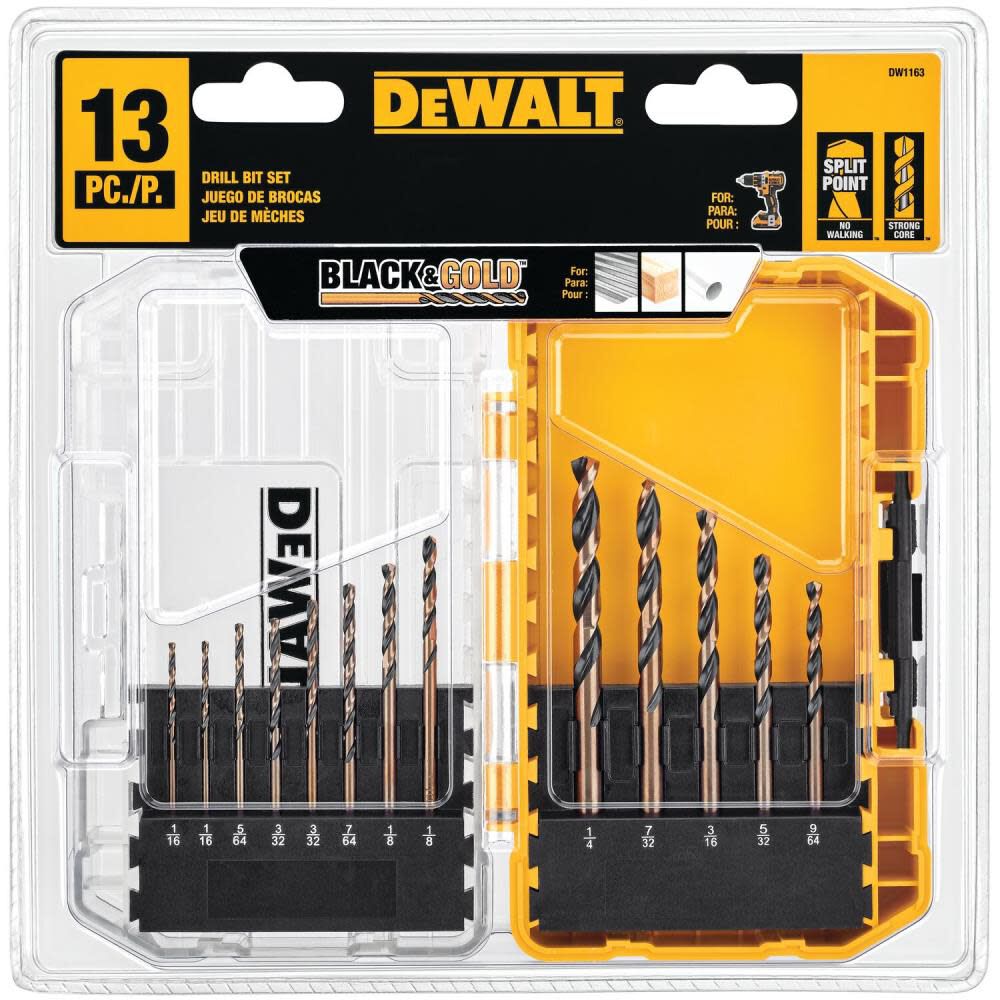 DW 13 Pc Black Oxide Drill Bit Set DW1163 from DW