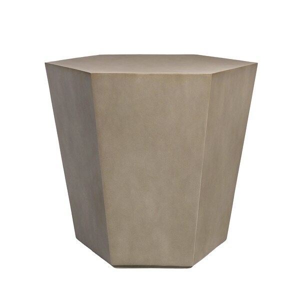 UPHA Outdoor 24inch Concrete Accent Side Table，Coffee Table