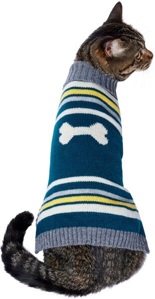 Frisco Striped Bone Dog and Cat Sweater