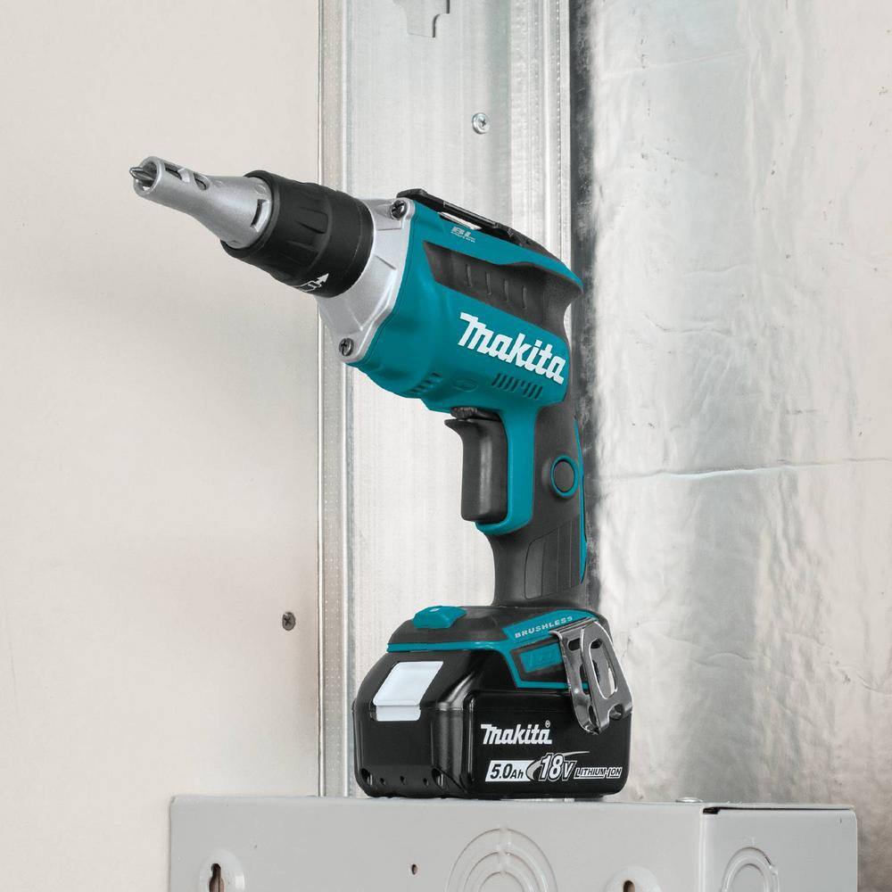 Makita 18V 5.0Ah LXT Lithium-Ion Brushless Cordless Drywall Screwdriver Kit XSF03T