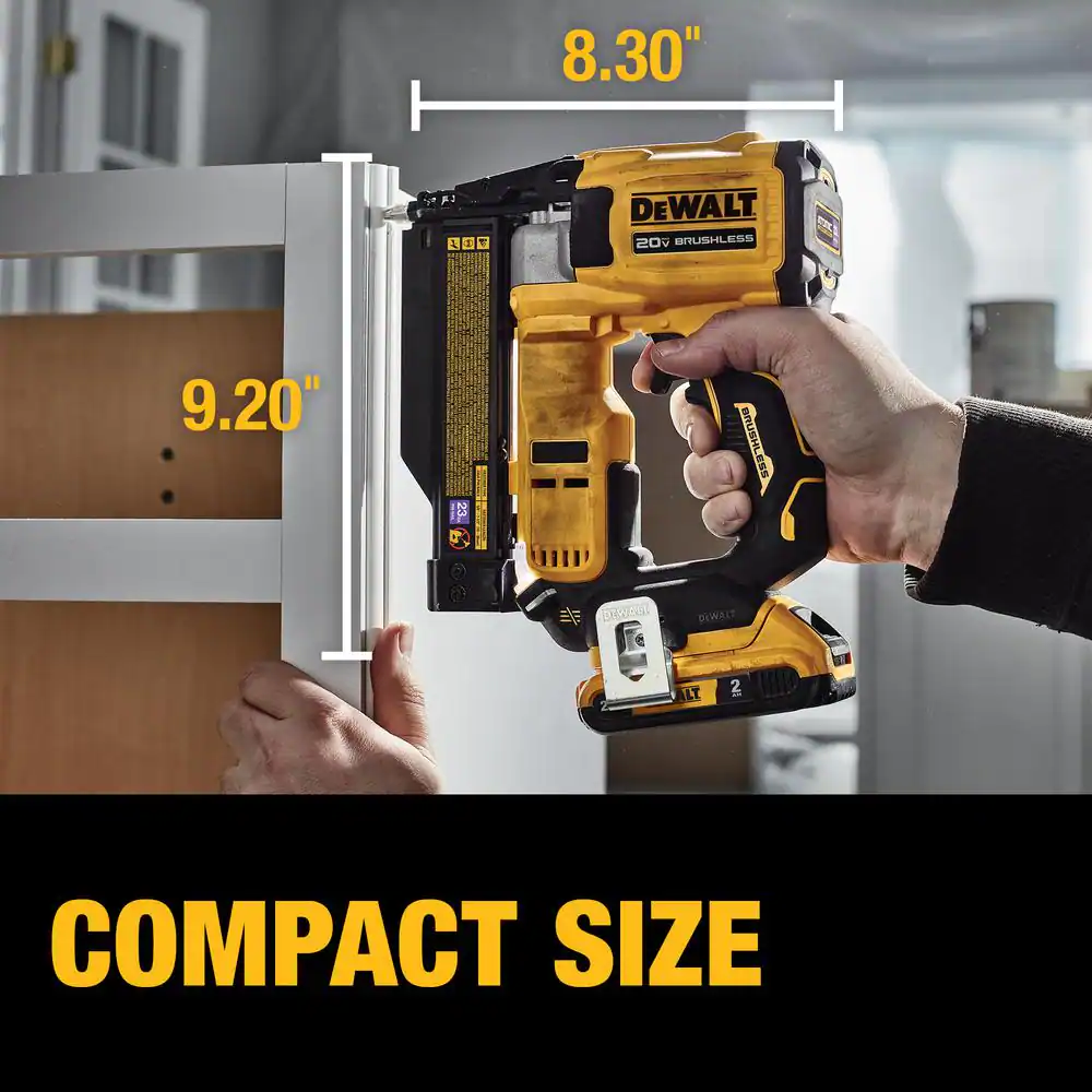 DEWALT DCN623D1 20-Volt MAX Lithium-Ion Cordless 23-Gauge Pin Nailer Kit with 2.0 Ah Battery Pack and Charger