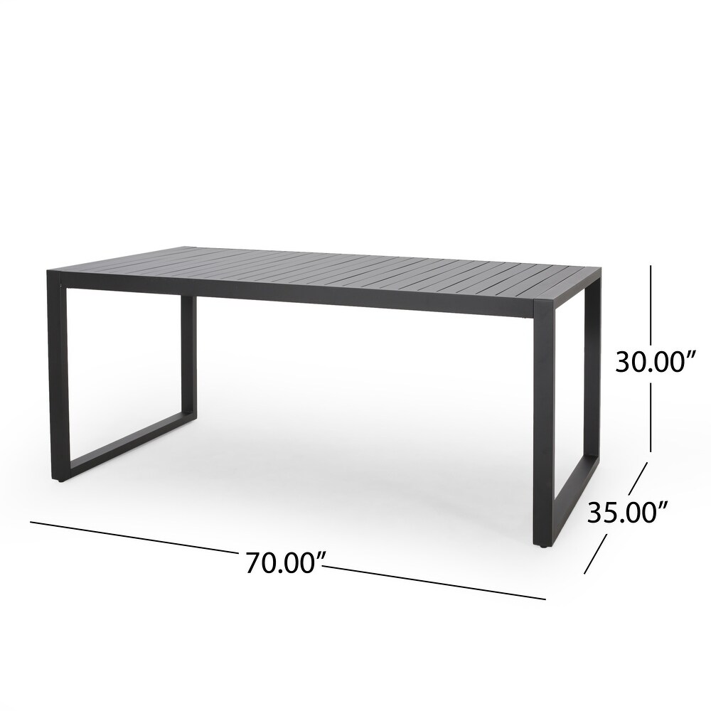 Navan Modern Aluminum Outdoor Dining Table by Christopher Knight Home   70.00\