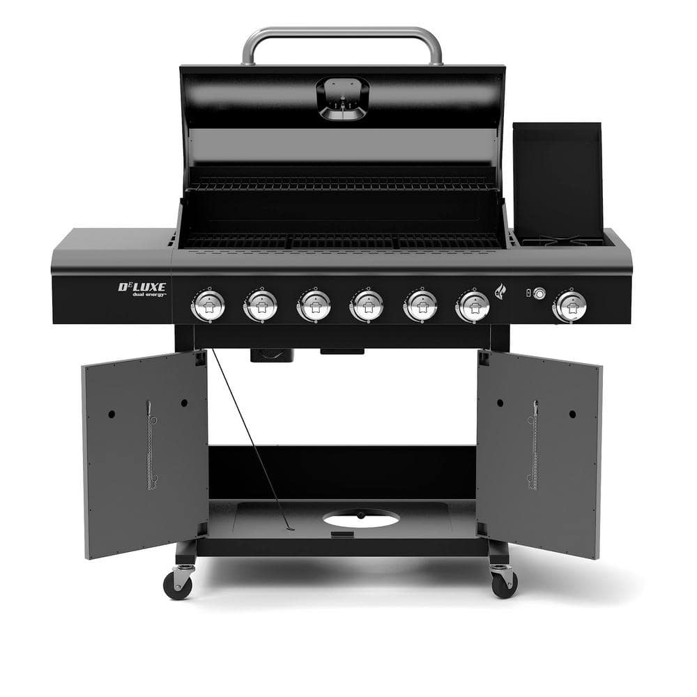 Nexgrill Deluxe 6-Burner Propane Gas Grill in Black with Side Burner 720-0898A