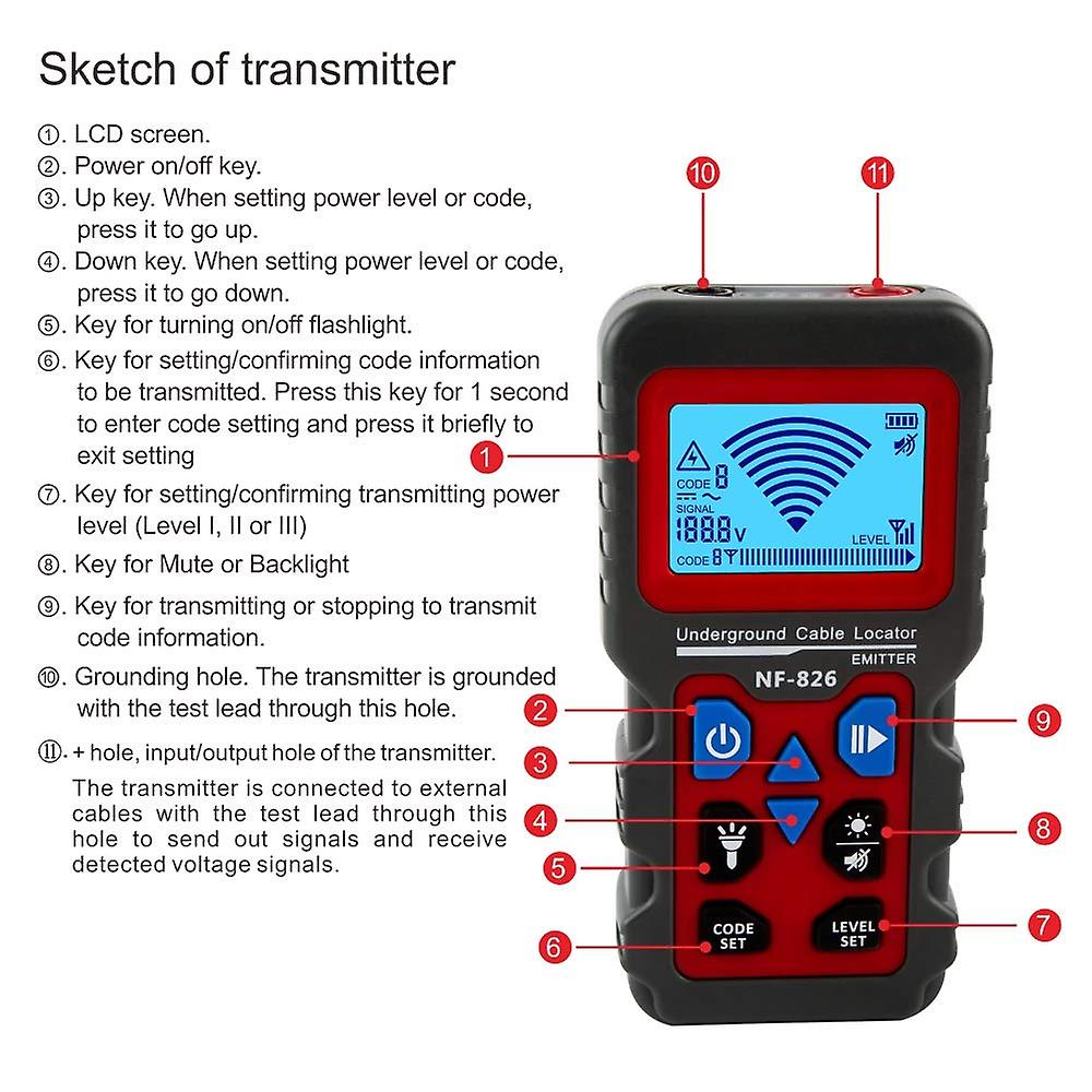 Wire Tester Portable Locator Wire Tracker Detecting Wall And Underground Cables