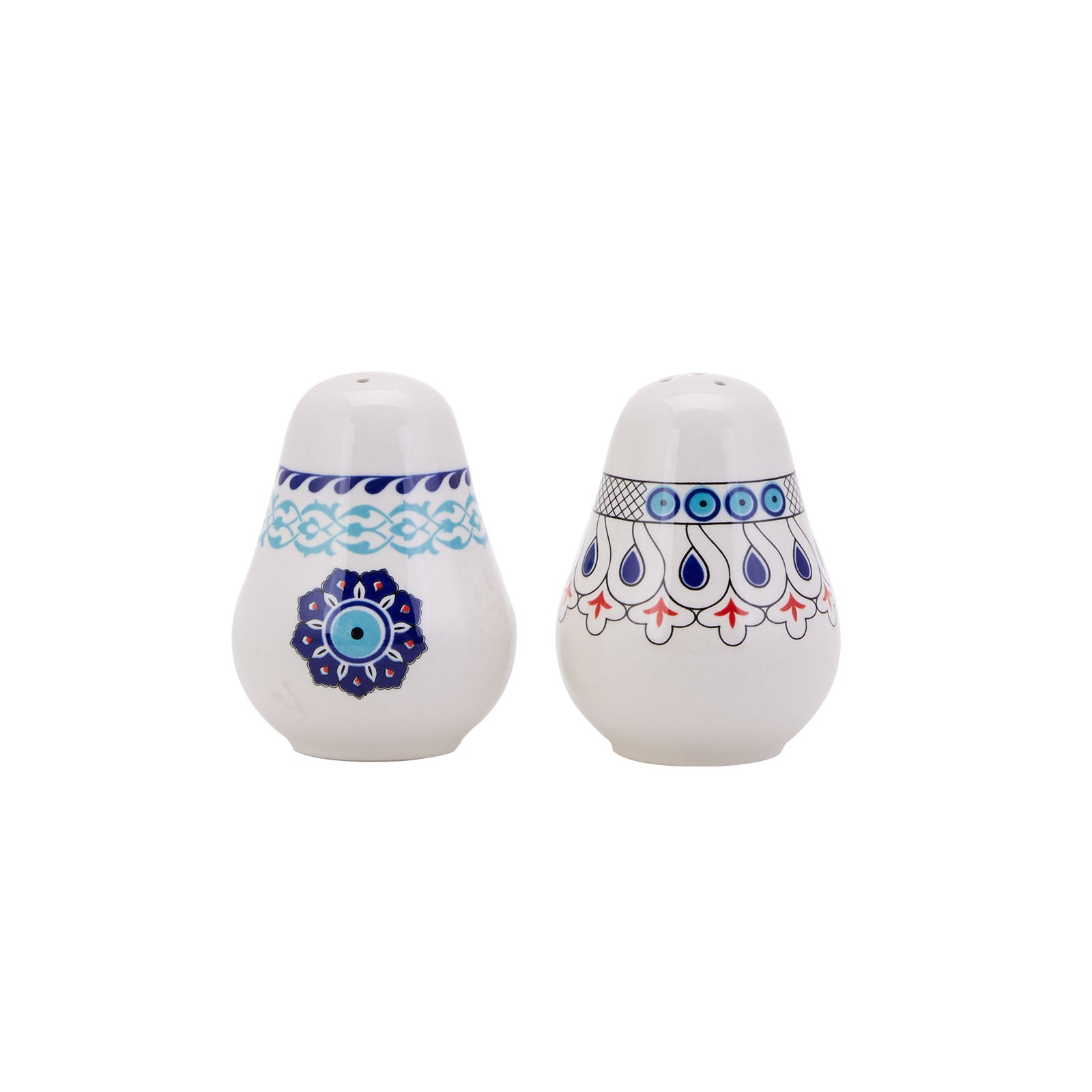 Set of 2  Karaca Salt + Paper Mai Seljuk Series Set 153.03.07.9026+153.03.07.9027