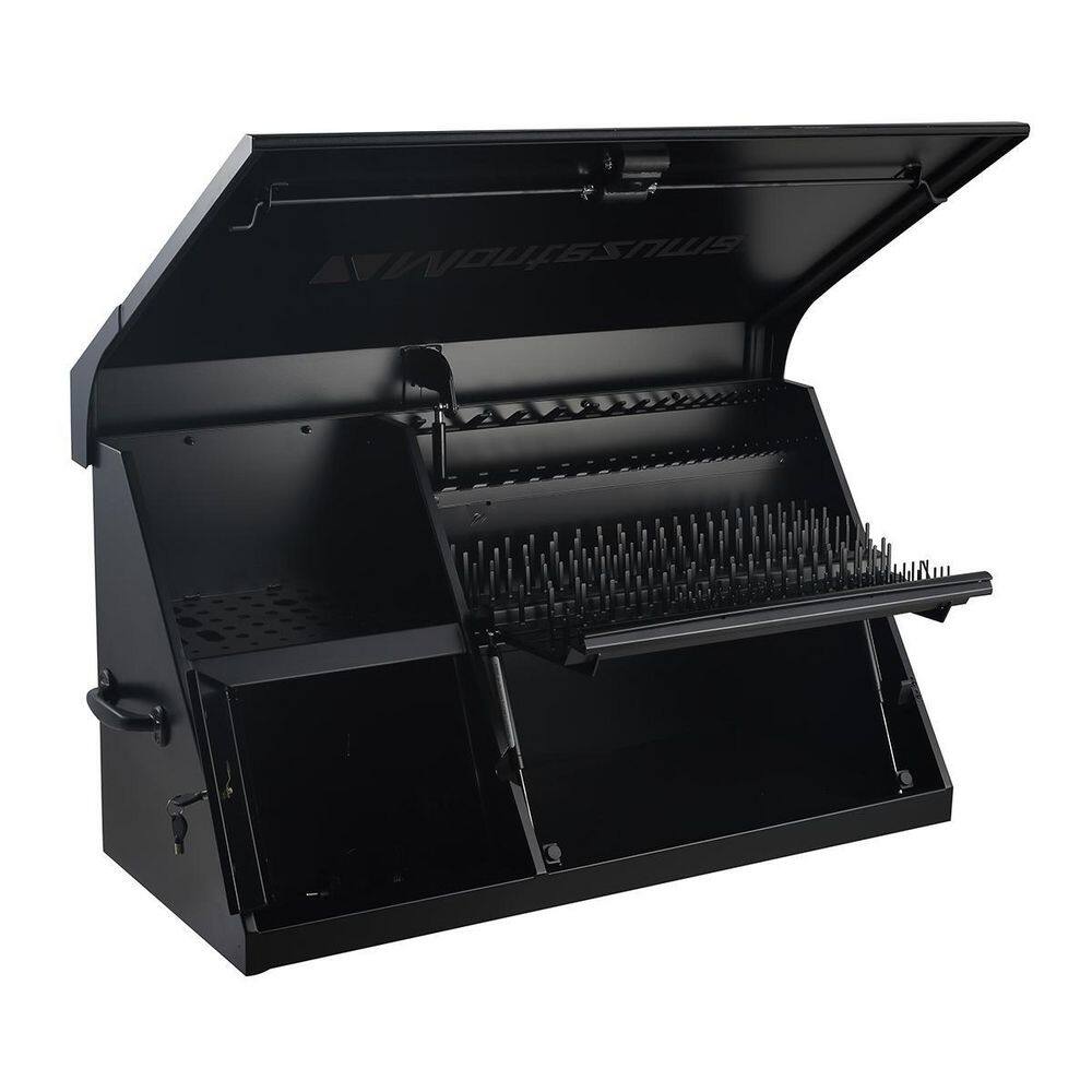 Montezuma 42 in. W x 18 in. D Portable Triangle Top Tool Chest for Sockets Wrenches and Screwdrivers in Flat Black DX411FB