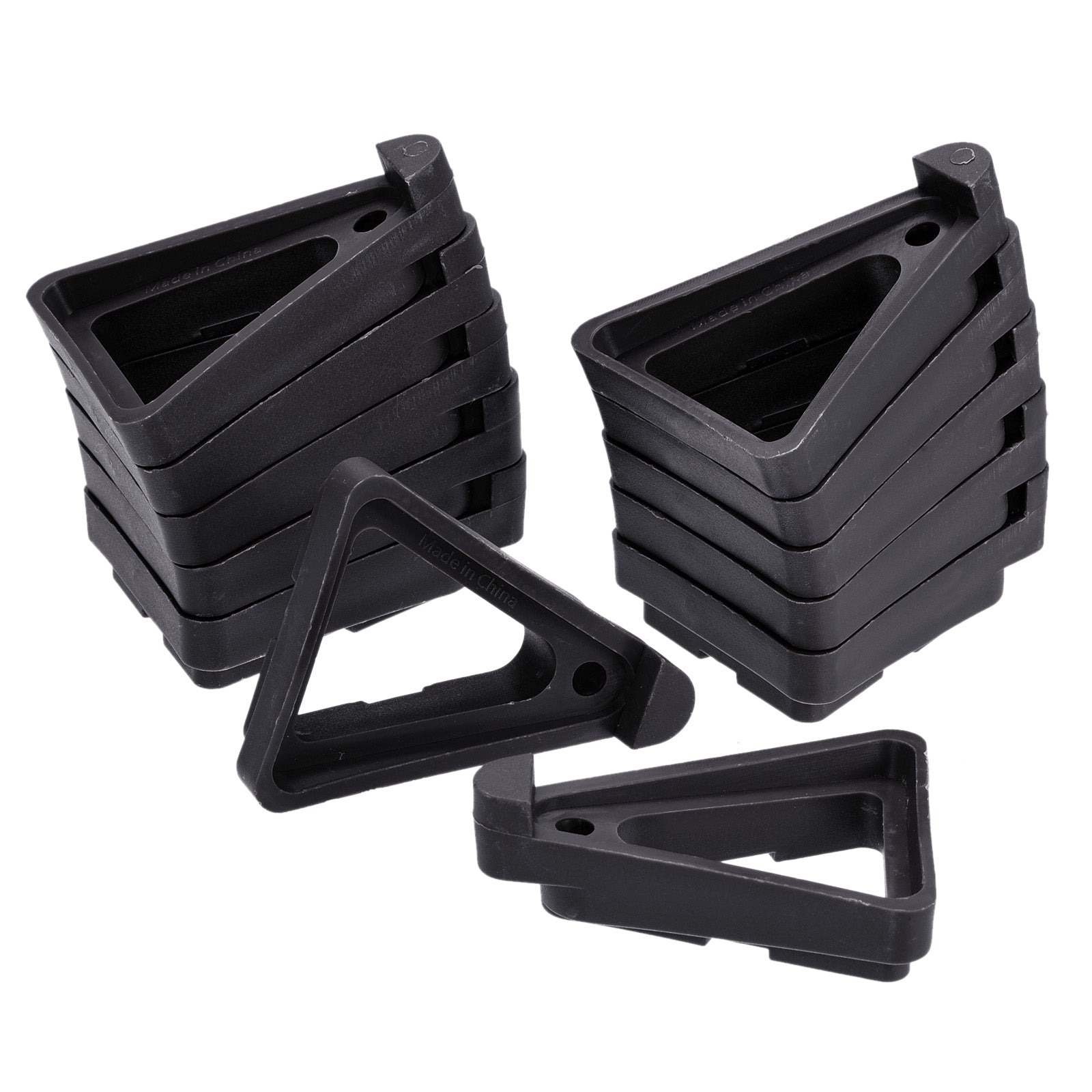 Uxcell Plastic Triangle Plant Pot Feet Flower Bottom Rack Riser, Black 12 Count