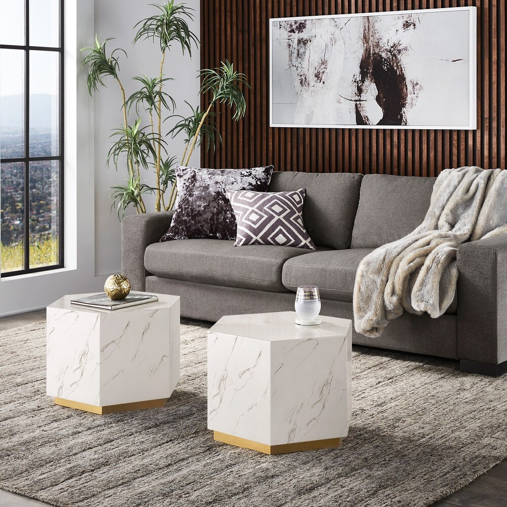 Darcy Faux Marble Coffee Table by iNSPIRE Q Bold