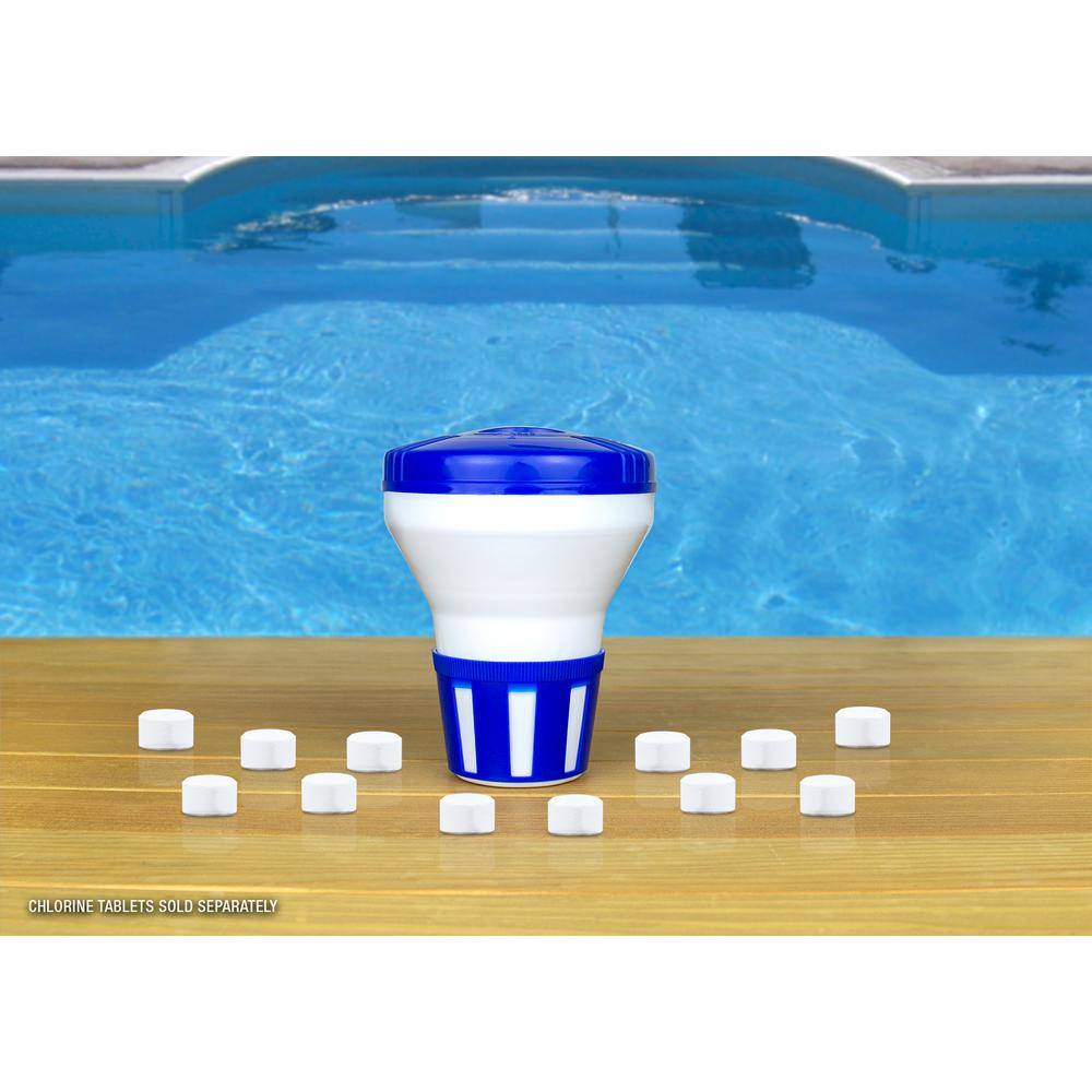 HDX Floating Chlorine  Bromine Dispenser for Spas Hot Tubs and Small Pools 62157