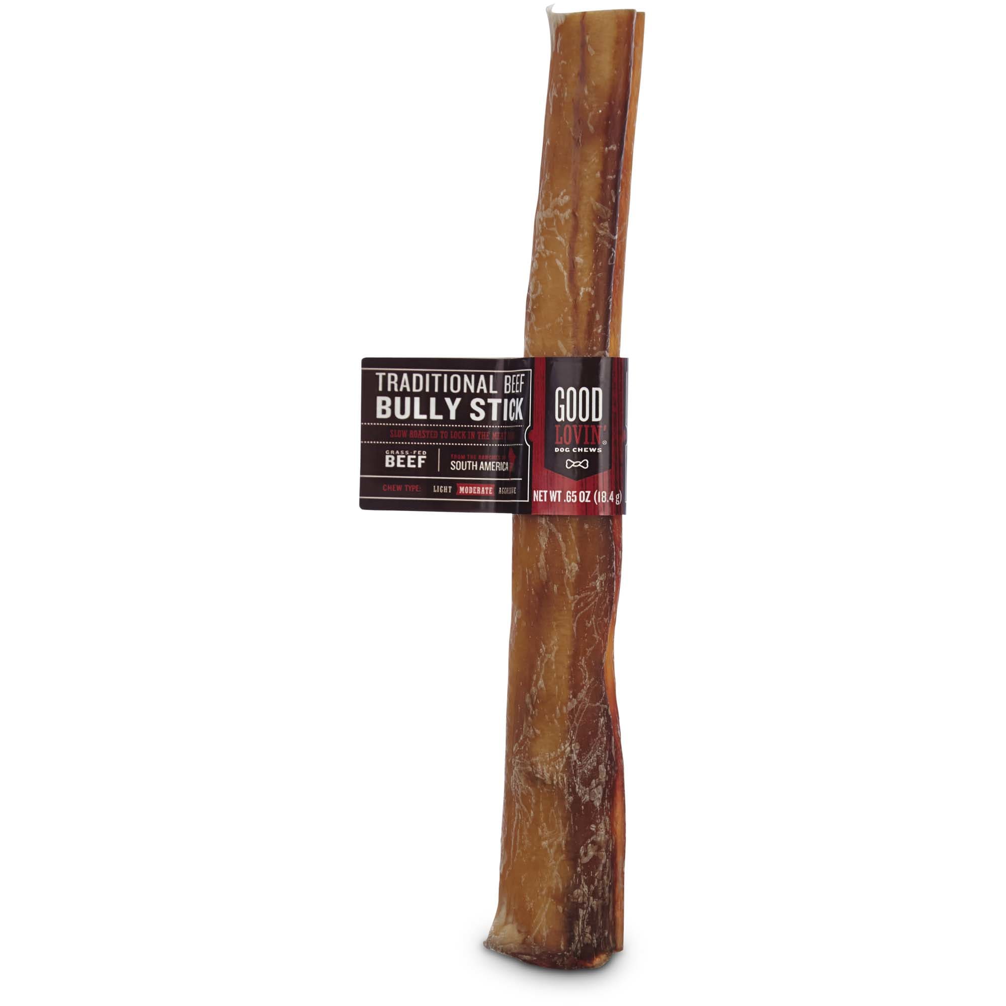 GOOD LOVIN' Traditional Beef Bully Stick Dog Chew， 0.65 oz.