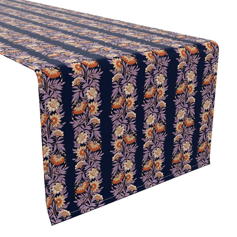 Table Runner， 100% Cotton， 16x72， Floral 19