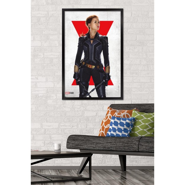 Trends International Marvel Black Widow Black Widow One Sheet Framed Wall Poster Prints