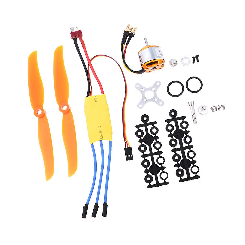 Brushless Power System (30a Esc + A2212 2200kv Motor + Propeller Props + Mount Kit) For Rc Helicopter / Airplane