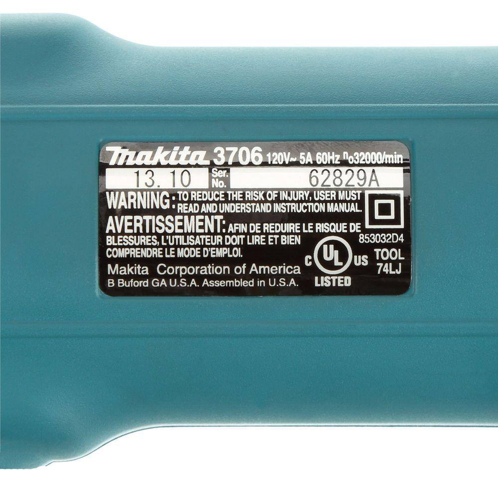 Makita 5 Amp Drywall Cut-Out Tool Kit with Circular Guide Vacuum Dust Collection Cover Case 3706K