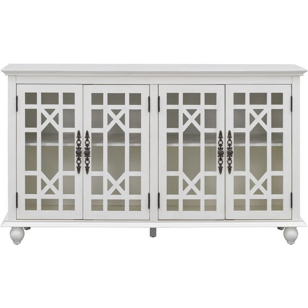 Sideboard with Adjustable Height Shelves Metal Handles and 4 Doors