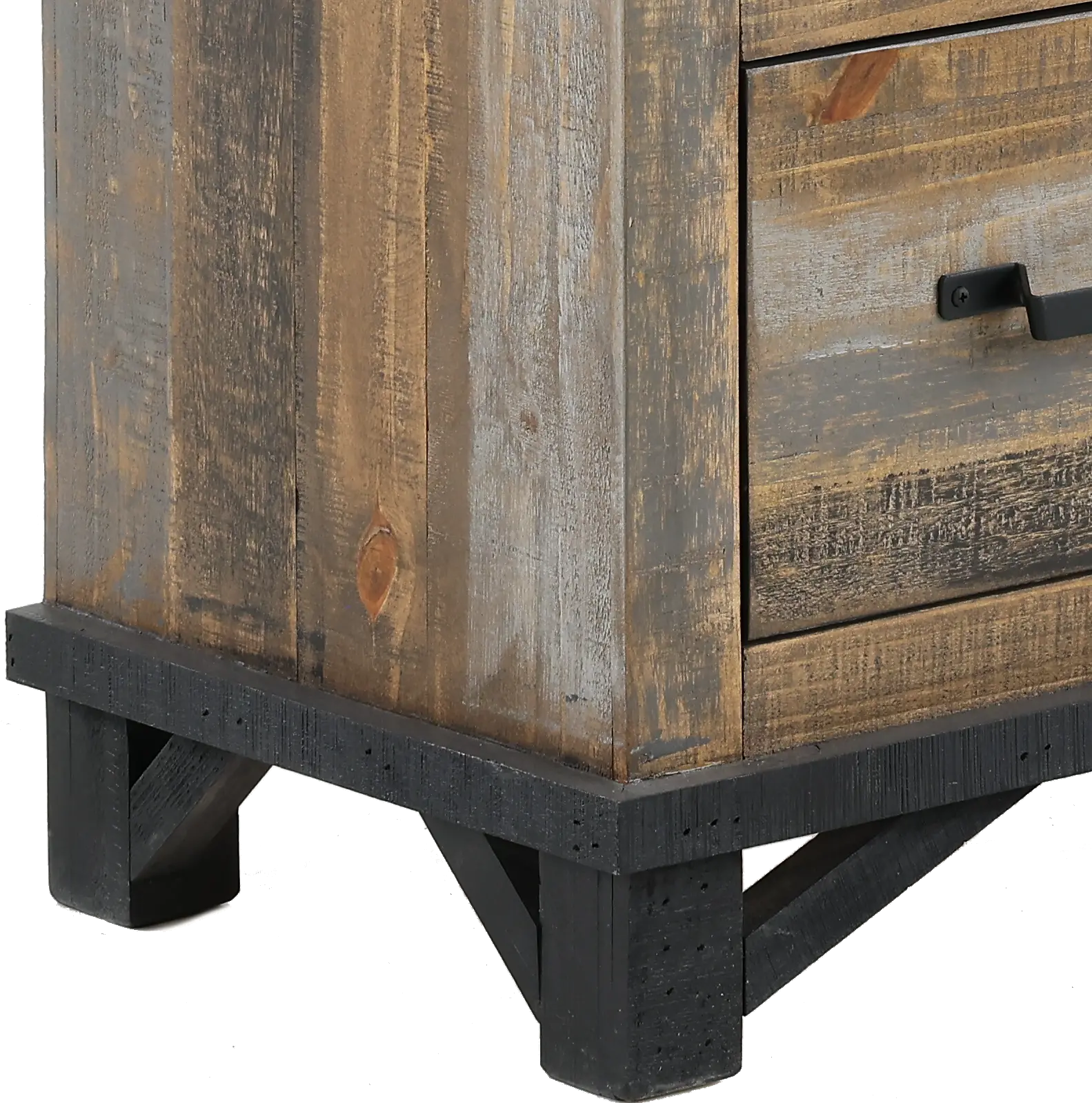 Loft Rustic Pine Nightstand