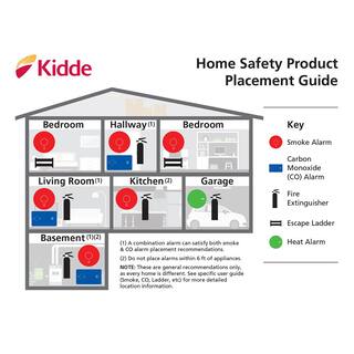 Kidde Firex Smoke  Carbon Monoxide Detector Battery Operated with Front Load Battery Door and Voice Alarm 21029902