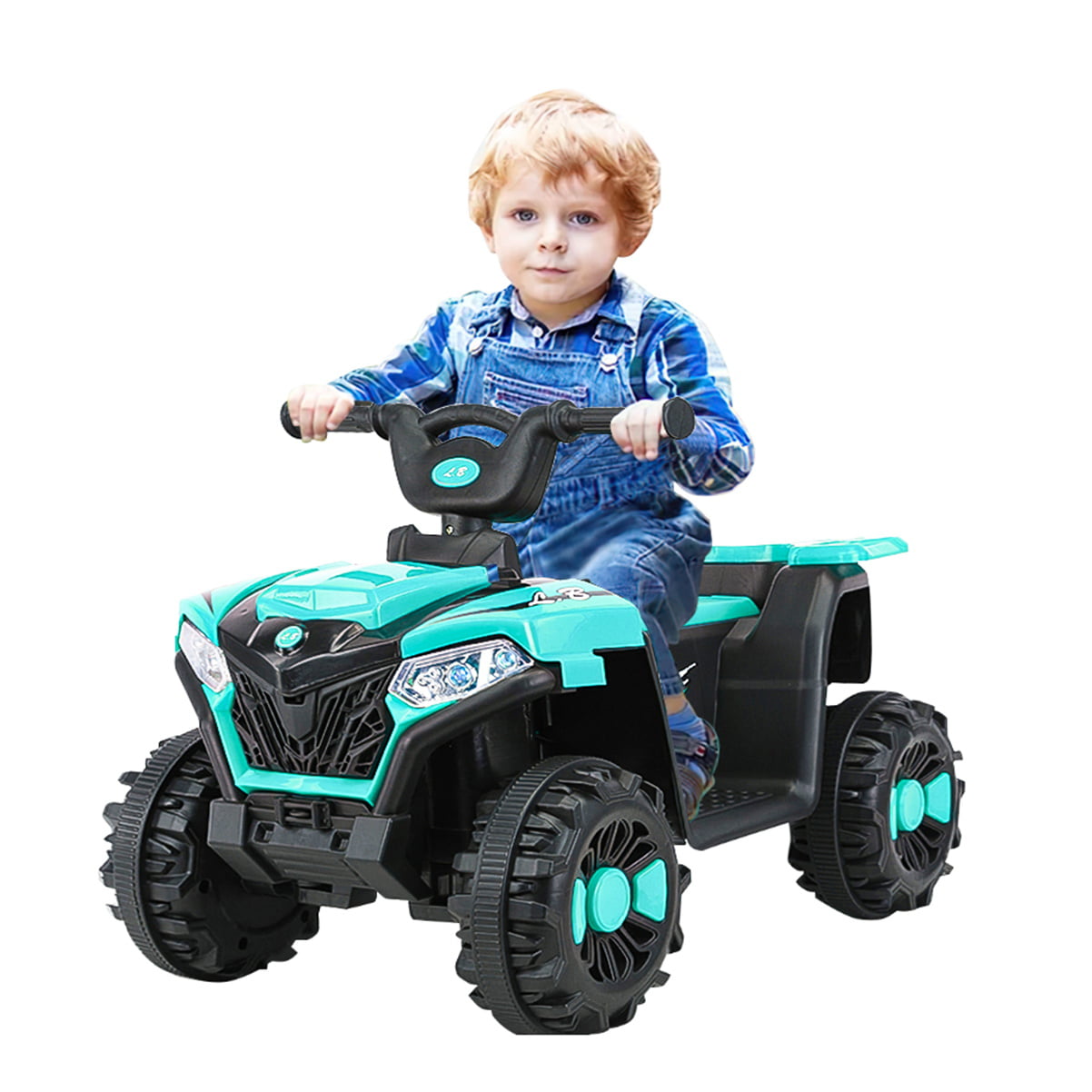 BATE 6V Kids ATV Quad Electric 4 Wheels Ride on Toy with Music, LED Lights, Green