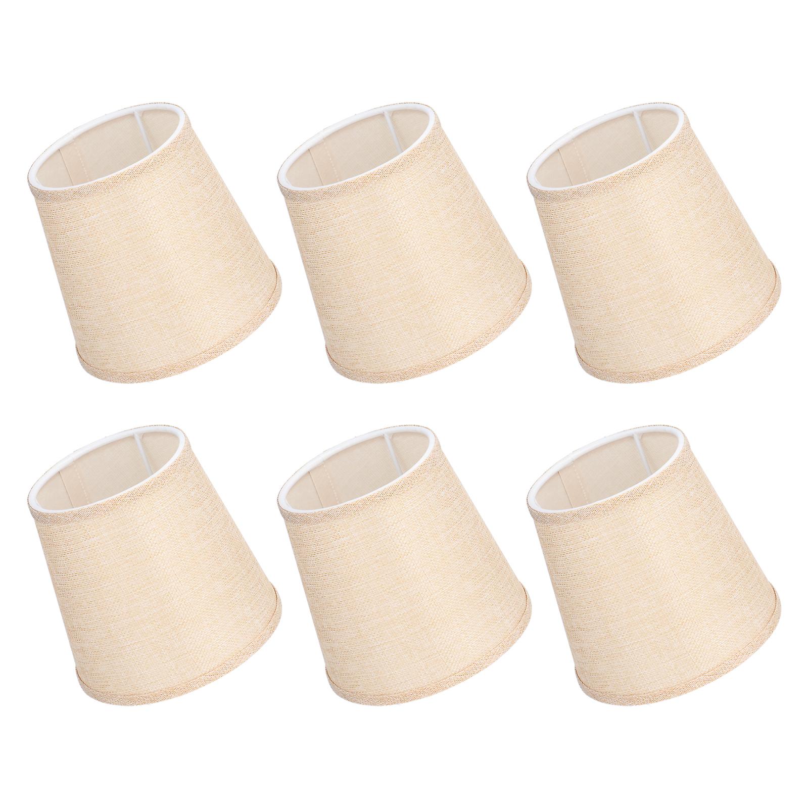 6Pcs Fabric Lamp Shades Household Modern E14 Clip On Lampshade for Chandeliers Table Lamps