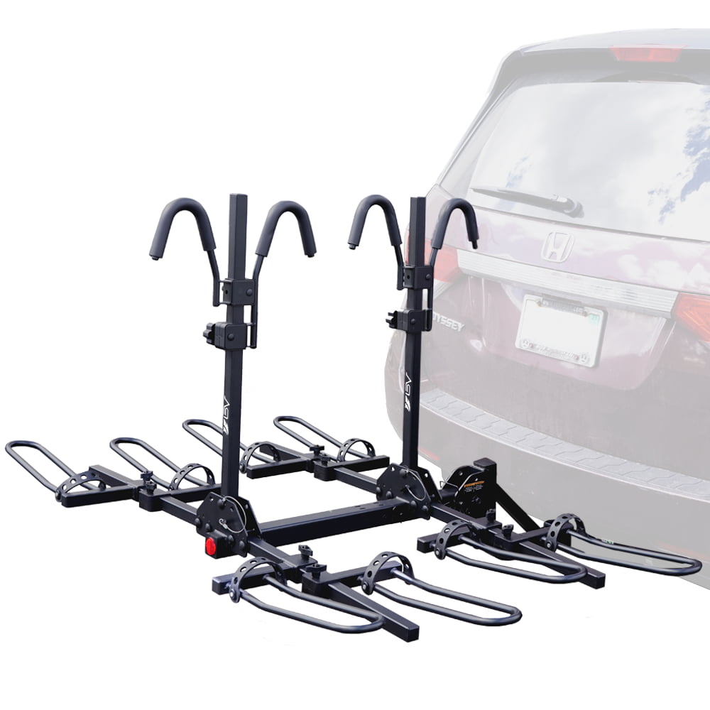 BV 4-Bike Rack Hitch Mount For Car SUV Trunk Bicycle Platform Carrier Max 140LBS With 2