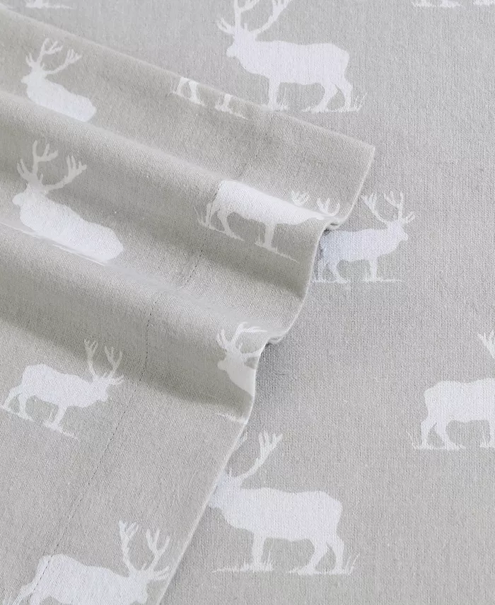 Eddie Bauer Elk Grove Cotton Flannel 4 Piece Sheet Set， Queen