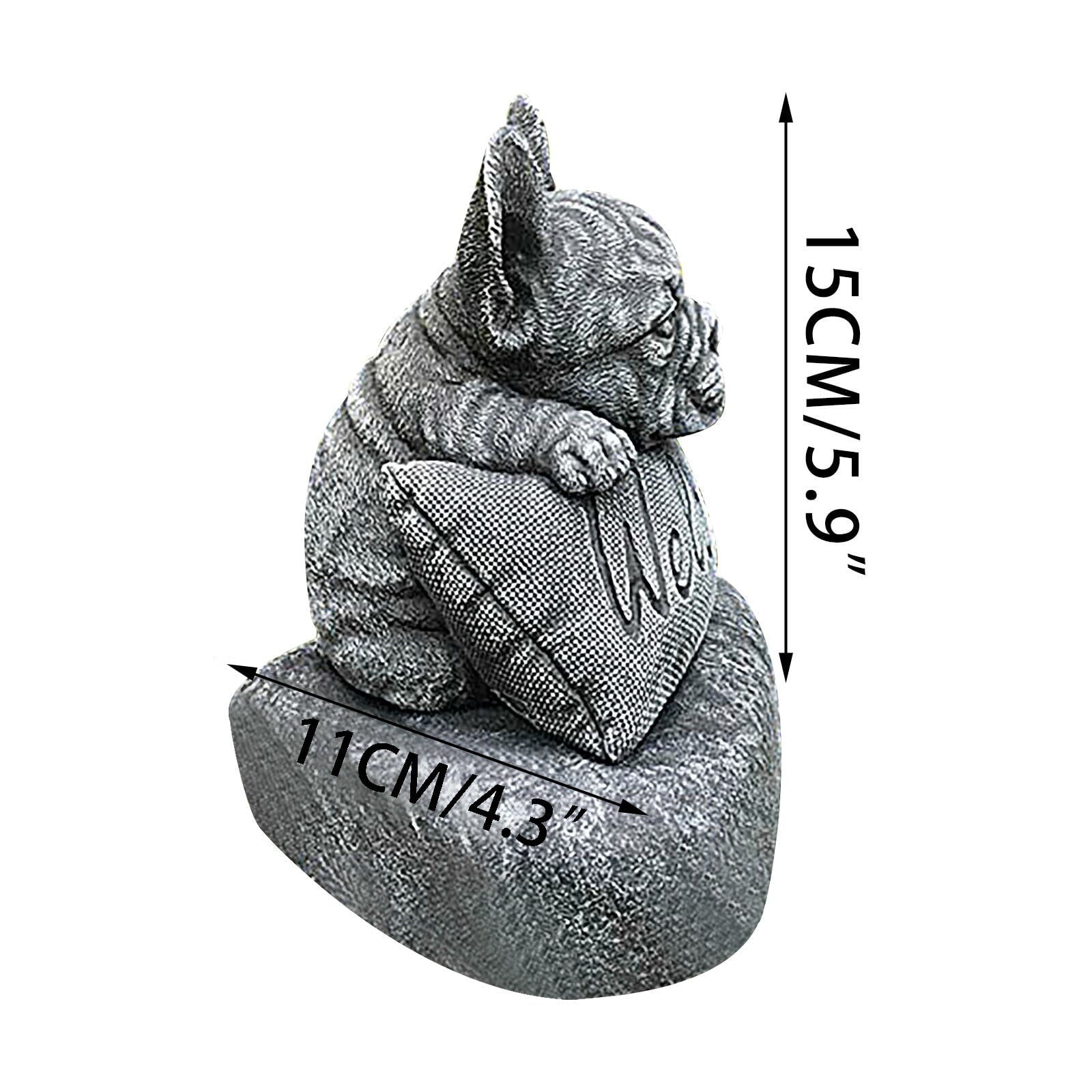 French Bulldog Statue Outdoor Garden Decor Resin Dog Sculpture Patio&Outdoor Decor