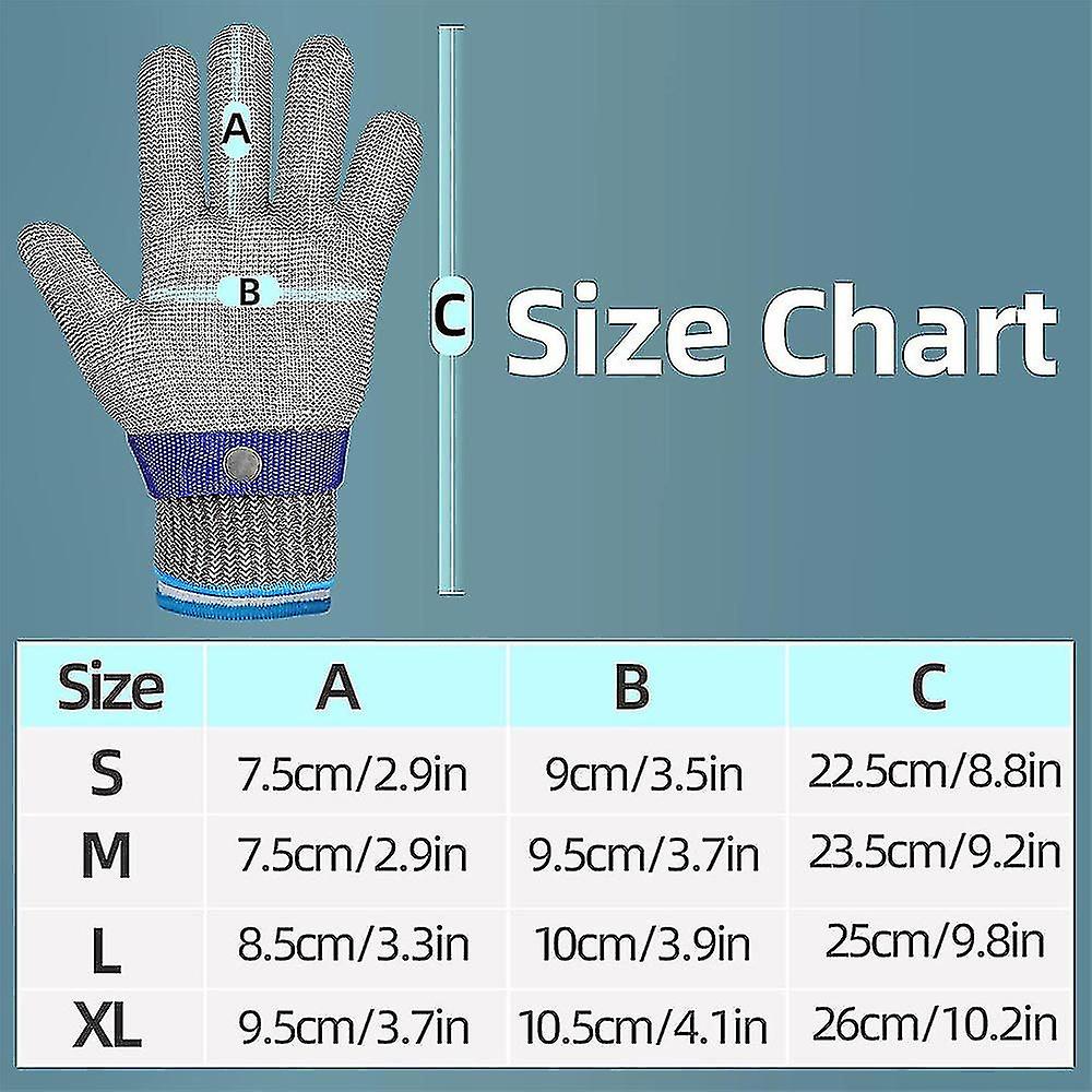 Level 5 Anti-cutting Glove Stainless Steel Wire Cut Resistant Mesh Gloves