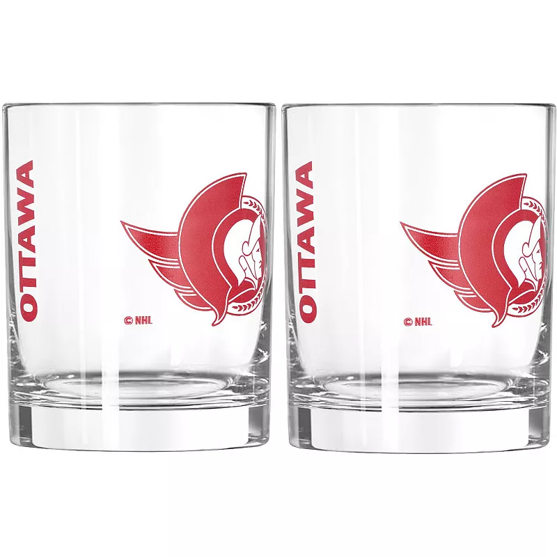 Ottawa Senators 14oz. Two-Pack Rocks Glass Set