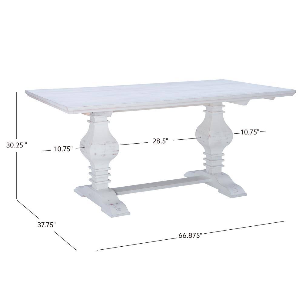 Linon Home Decor Reeser White Dining Table HD221982