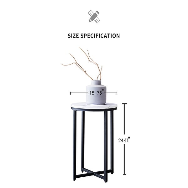 Coffee Table Metal Frame Side Table Small End Table