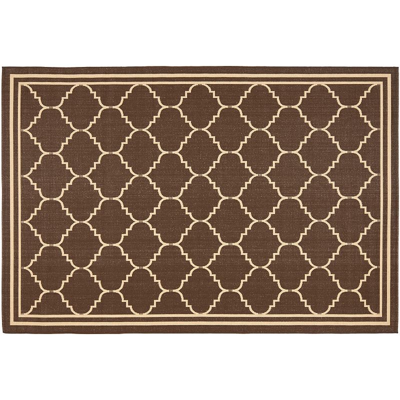 Safavieh Courtyard Jagged Edge Framed Trellis Indoor Outdoor Rug