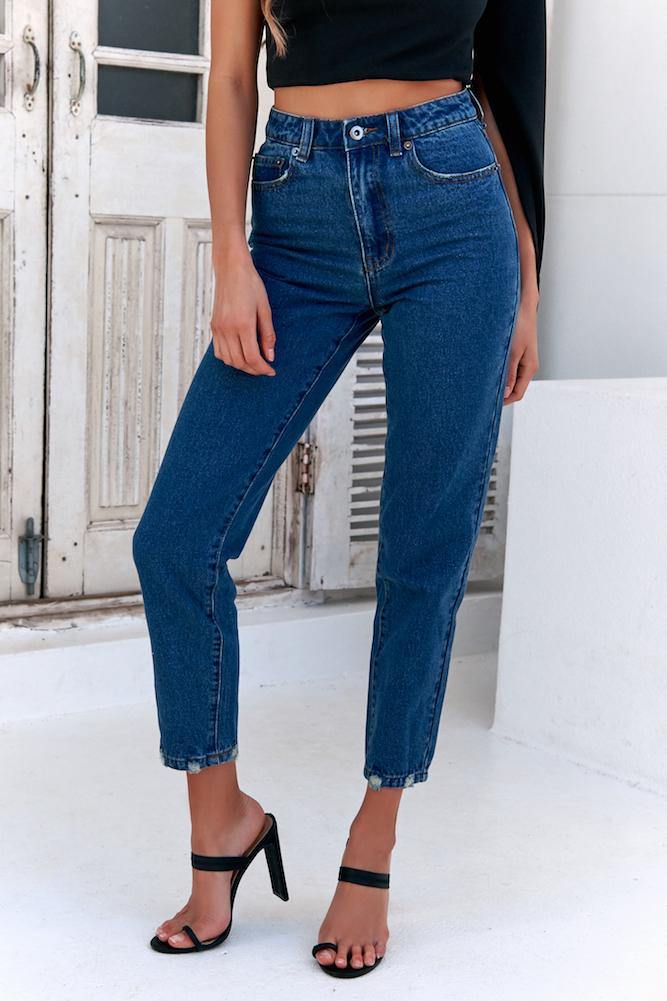 Heather High Waisted Jeans Blue